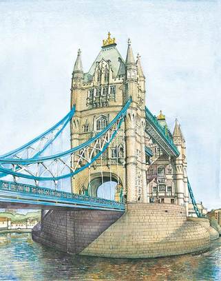 Tower Bridge painting